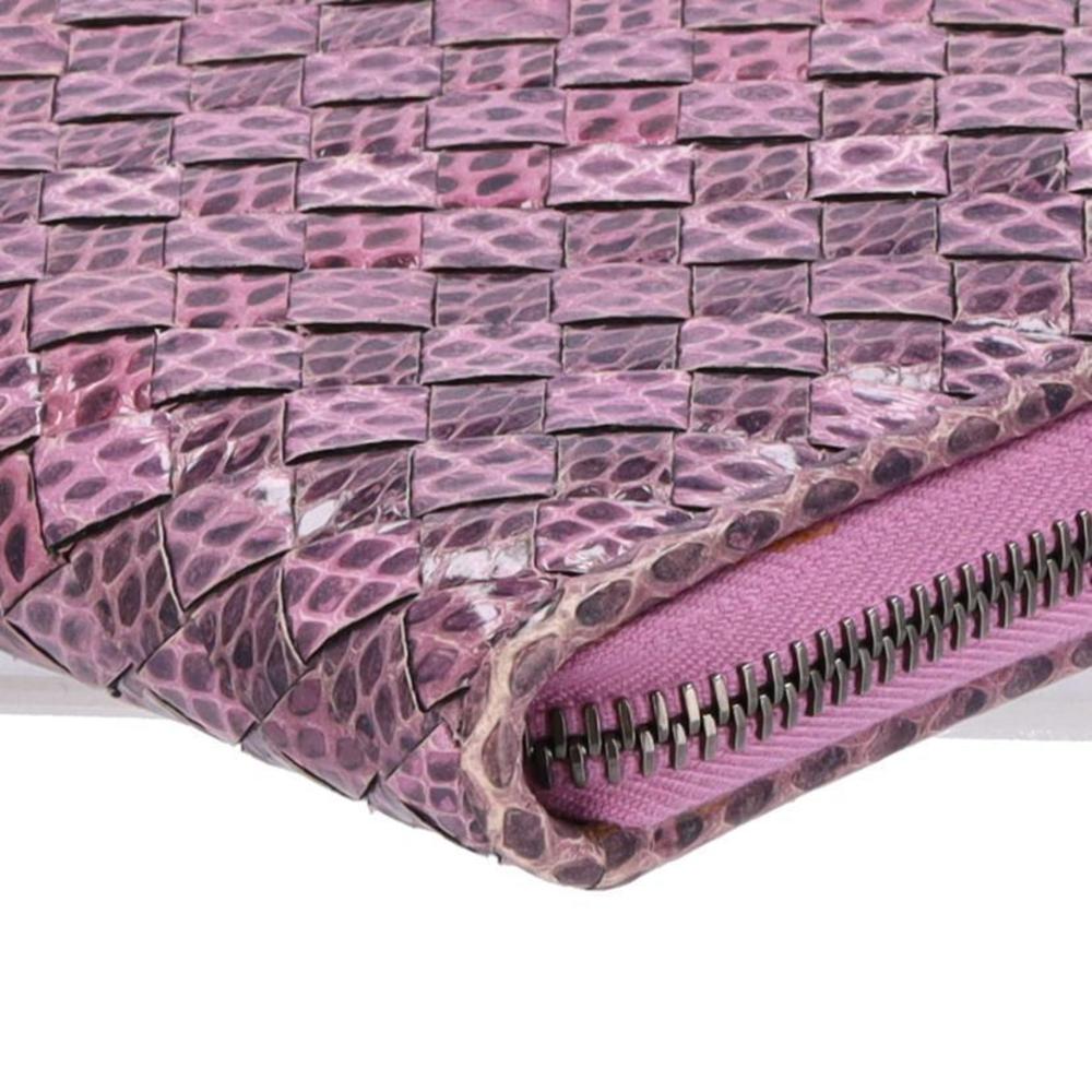 Bottega Veneta Wallet Python Long Purple Zip Intr… - image 7